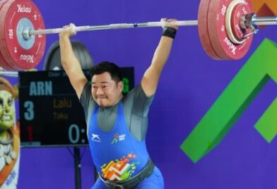 भारोत्तोलन के 94 किलोग्राम पुरुष वर्ग में अरुणाचल के लालू ताकू ने मारी बाजी