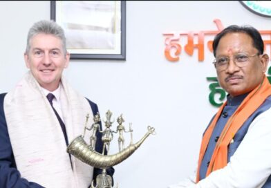 मुख्यमंत्री  विष्णु देव साय से आस्ट्रेलिया के महावाणिज्य दूत बर्नार्ड लिंच ने की सौजन्य मुलाकात