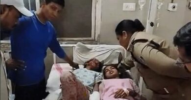 मध्य प्रदेश के धार में करीब 50 मजदूरों से भरा पिकअप वाहन टायर फटने से डिवाइडर पर चढ़कर पलट गया
