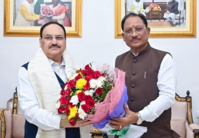 मुख्यमंत्री विष्णु देव साय ने केंद्रीय स्वास्थ्य एवं परिवार कल्याण मंत्री जगत प्रकाश नड्डा का किया आत्मीय स्वागत